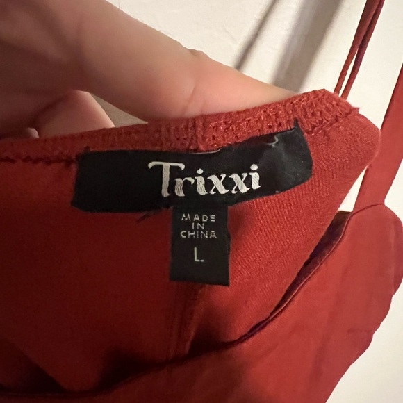 Trixxi Square Neck High-Low Ruffle Dress Size L - Picture 2 of 4